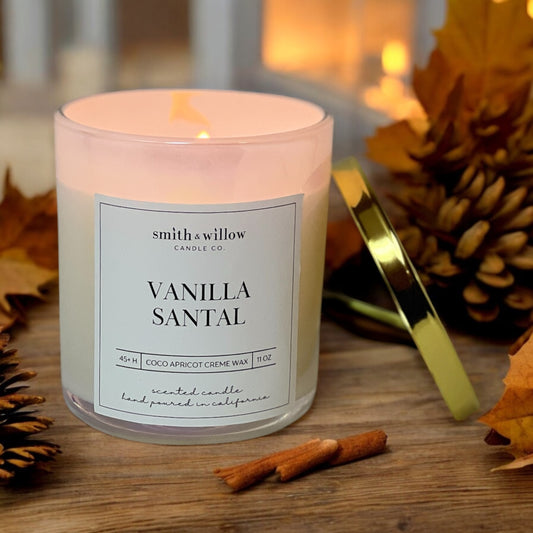 Vanilla Santal Luxury Wooden Wick Candle