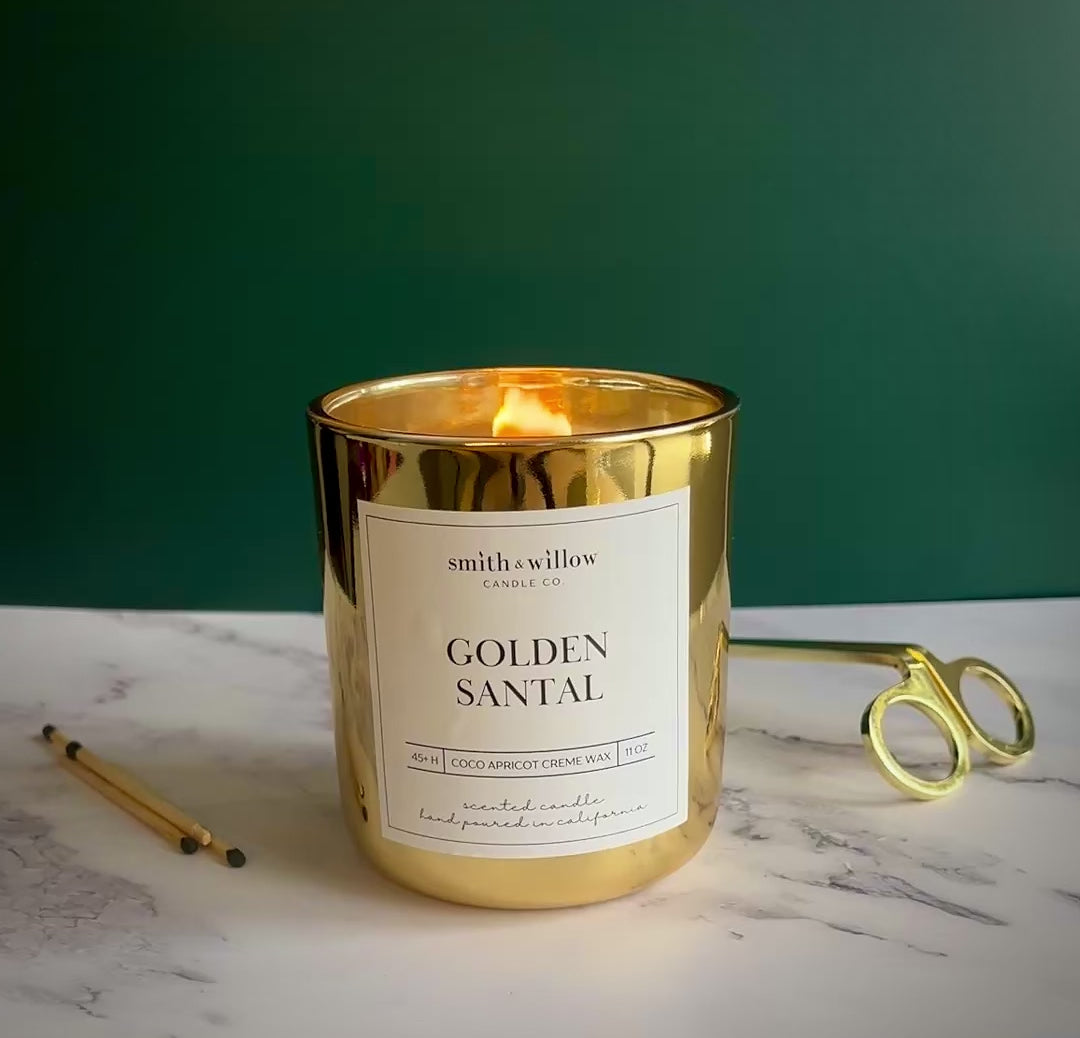 Golden Santal Candle Burning