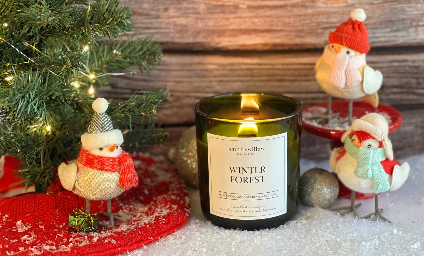 Winter Forest Luxury Wooden Wick Candle